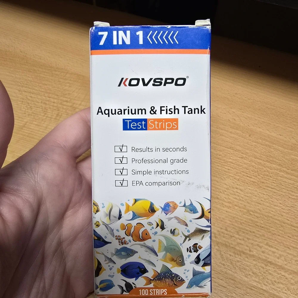 Kovspo 7 in 1 Aquarium Fish Tank Test Strips 100 Count Water Testing Kit New